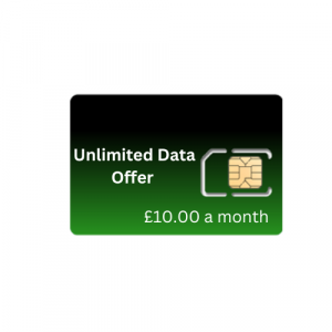 Unlimited calls, text, & data/15£ Month